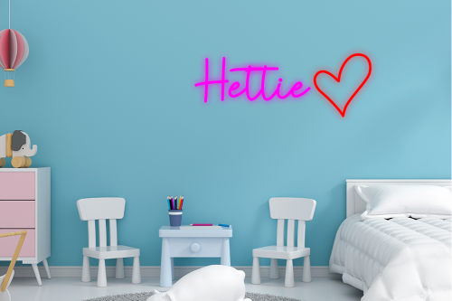 Personalised Name with Heart Neon Sign