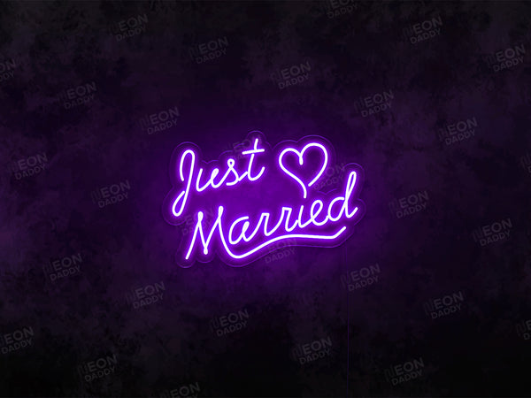 Just Married LED Neon Sign - Neon Daddy