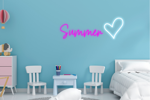 Personalised Name with Heart Neon Sign - Neon Daddy