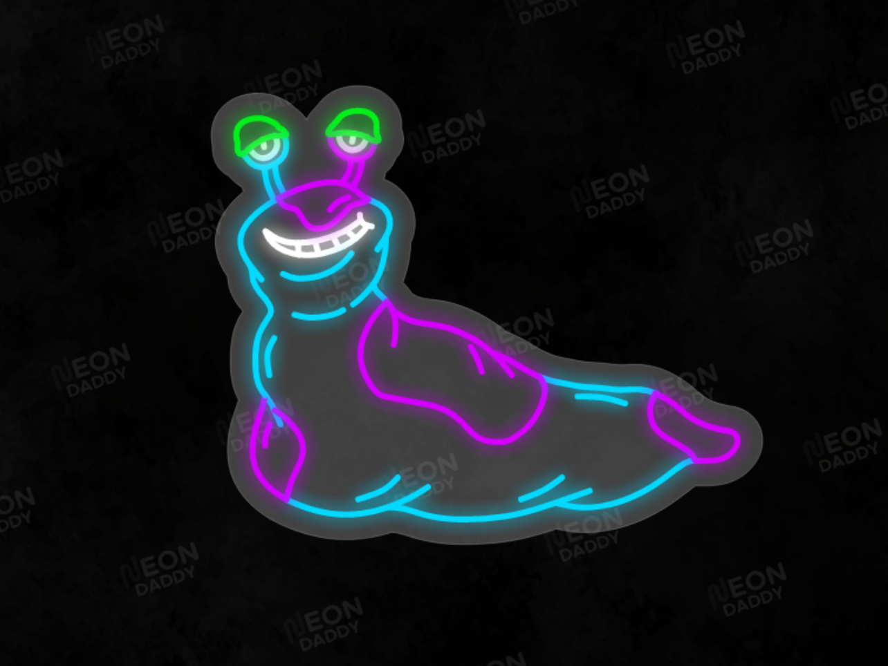Custom LED Sign - Custom LED neon sign - 'Slug'(Multi-coloured) - W60cm x H50cm + include a chain - Neon Daddy