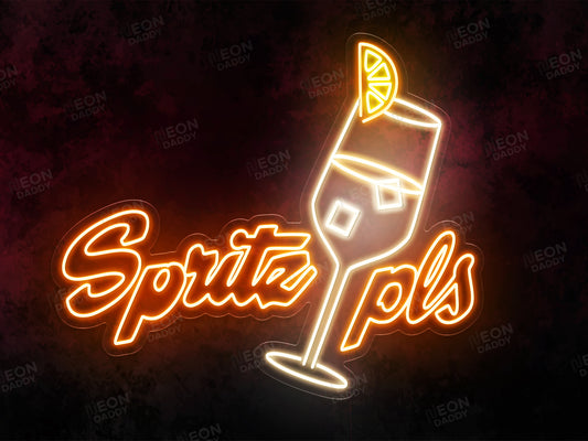 'Spritz Please' LED neon sign