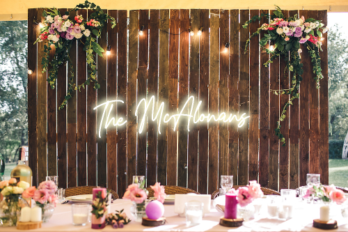 Personalised Wedding / Surname Neon Sign
