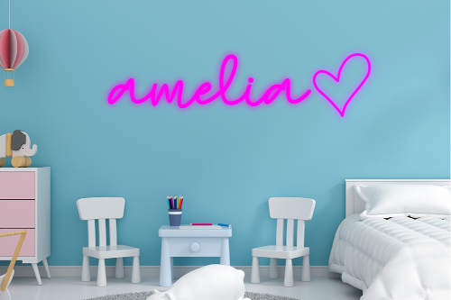 Personalised Name with Heart Neon Sign - Neon Daddy