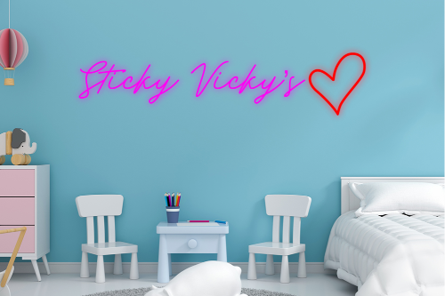 Personalised Name with Heart Neon Sign - Neon Daddy