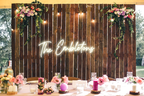 Personalised Wedding / Surname Neon Sign