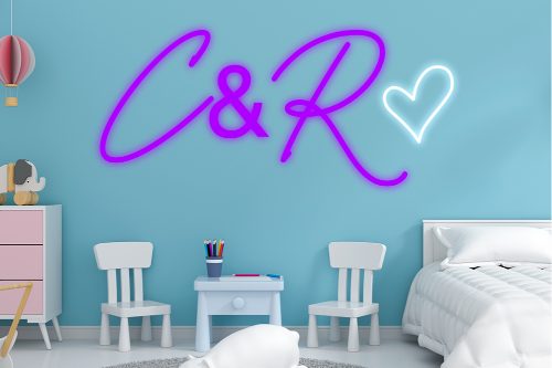Personalised Name with Heart Neon Sign