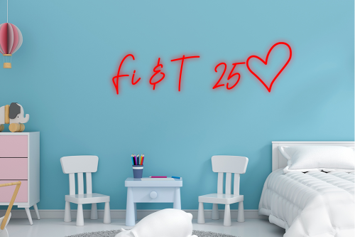 Personalised Name with Heart Neon Sign