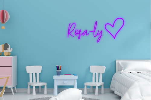 Personalised Name with Heart Neon Sign