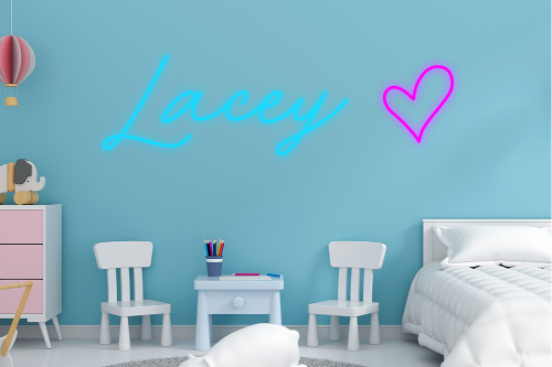 Personalised Name with Heart Neon Sign