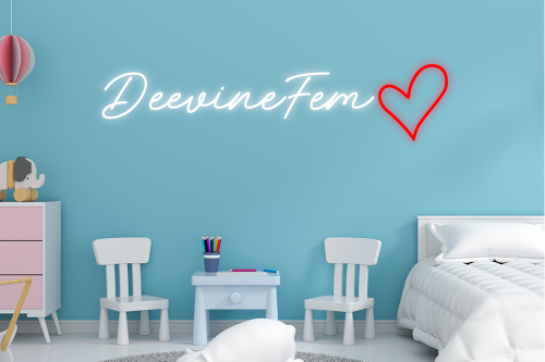 Personalised Name with Heart Neon Sign