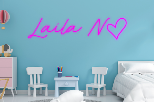 Personalised Name with Heart Neon Sign
