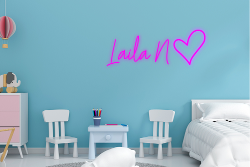 Personalised Name with Heart Neon Sign
