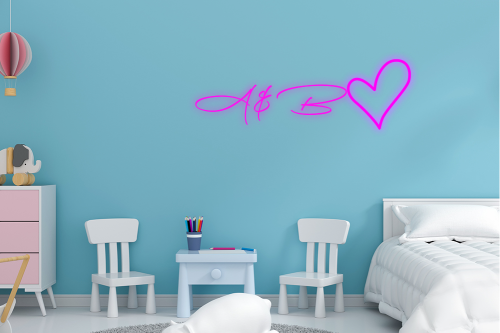 Personalised Name with Heart Neon Sign
