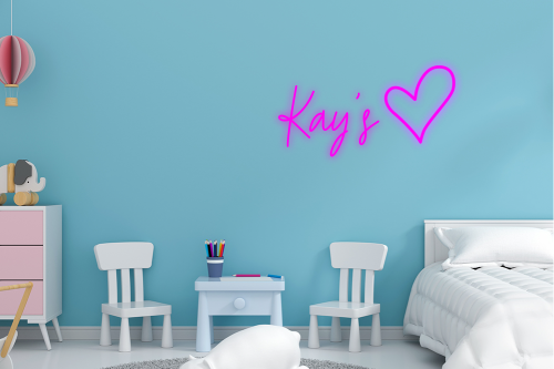 Personalised Name with Heart Neon Sign