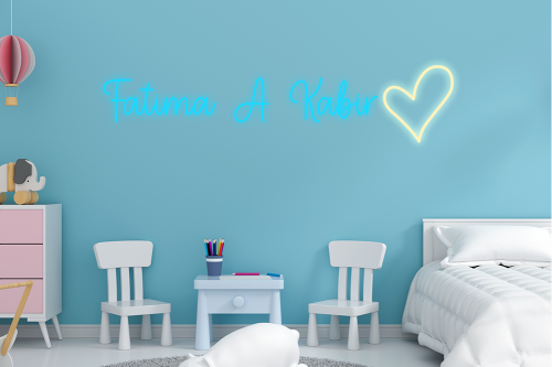 Personalised Name with Heart Neon Sign