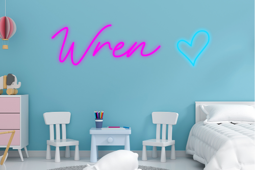 Personalised Name with Heart Neon Sign - Neon Daddy