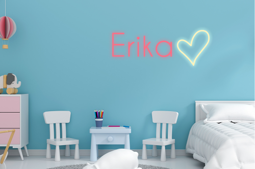 Personalised Name with Heart Neon Sign