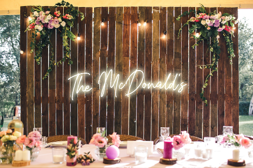 Personalised Wedding / Surname Neon Sign
