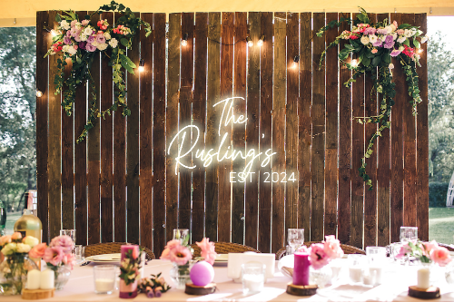 Personalised Wedding / Surname Neon Sign