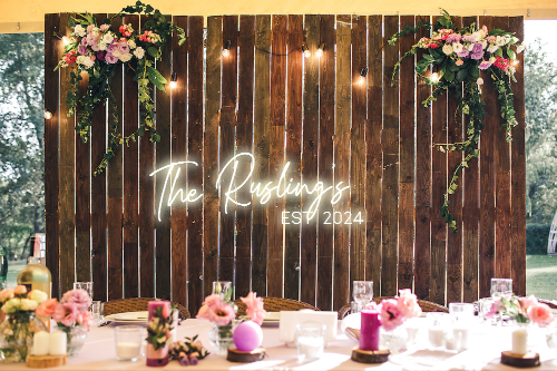 Personalised Wedding / Surname Neon Sign