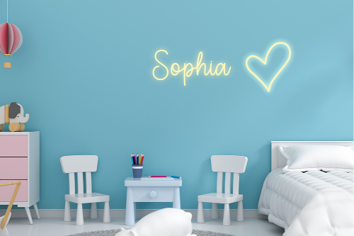 Personalised Name with Heart Neon Sign