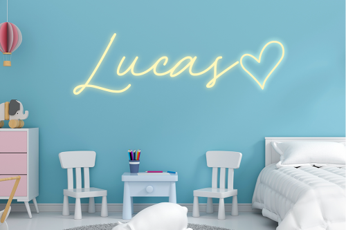 Personalised Name with Heart Neon Sign