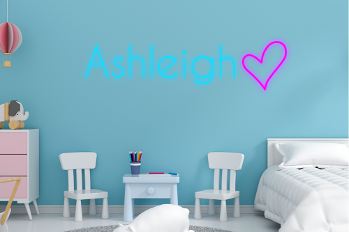Personalised Name with Heart Neon Sign