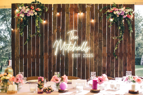 Personalised Wedding / Surname Neon Sign - Neon Daddy