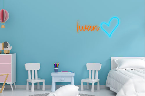 Personalised Name with Heart Neon Sign