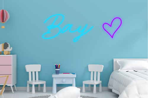 Personalised Name with Heart Neon Sign