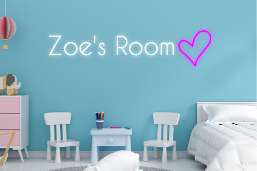Personalised Name with Heart Neon Sign - Neon Daddy