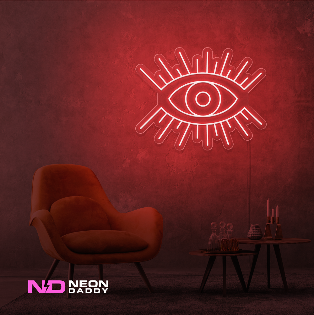 Color: Red 'Eye' LED Neon Sign - Affordable Neon Signs