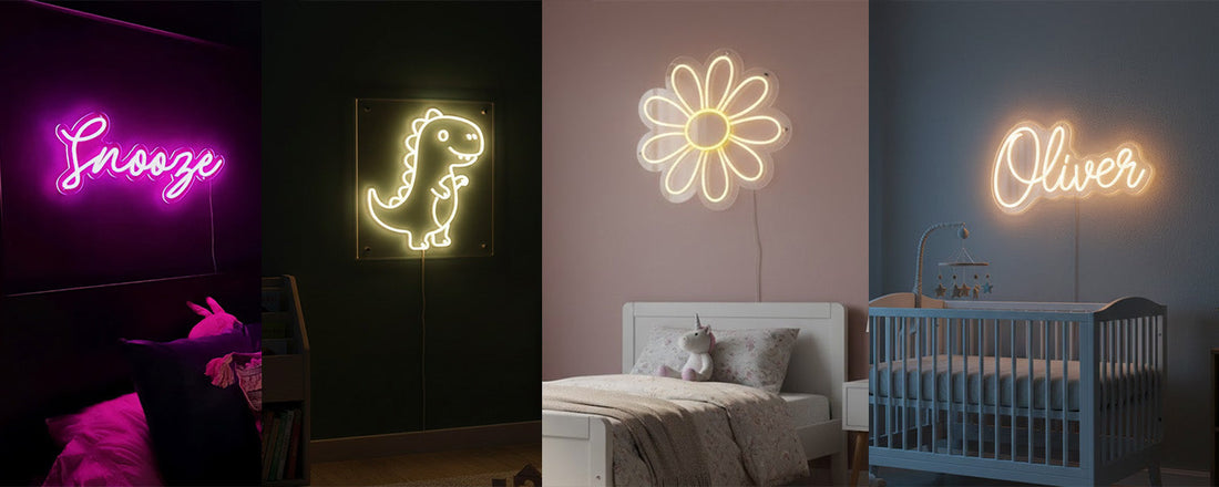 LED Neon Signs Children's Room pink and warm white