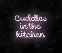 Cuddles in the kitchen LED neon sign - Neon Daddy