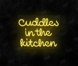 Cuddles in the kitchen LED neon sign - Neon Daddy