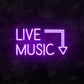 Live Music LED Neon Sign