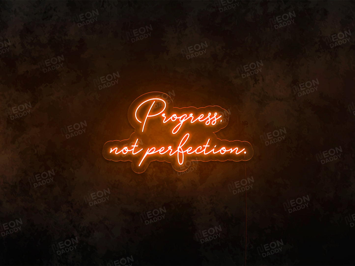 Progress Not Perfection LED Neon Sign