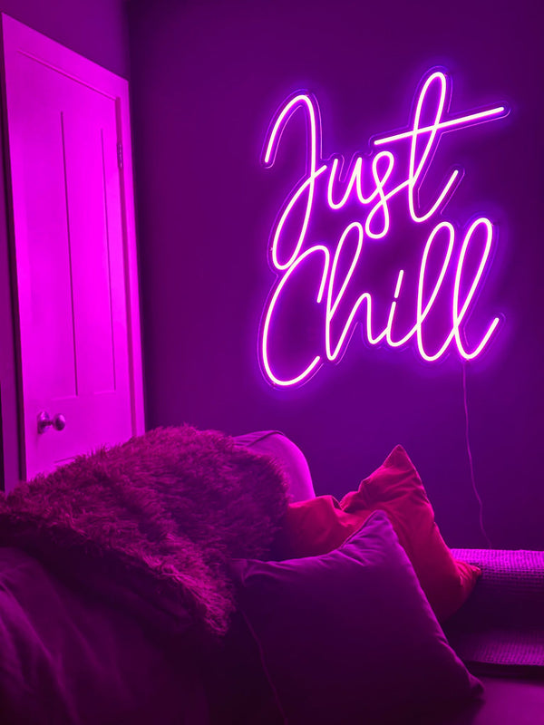 Crepes fast food van LED neon sign in hot pink