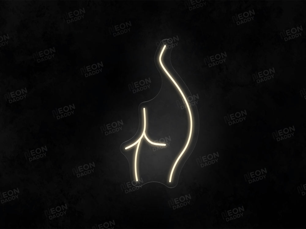 Line Art Women's Outline Neon Sign