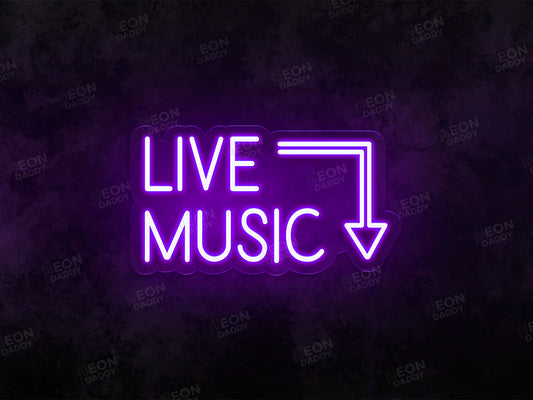 Live Music LED Neon Sign - Neon Daddy