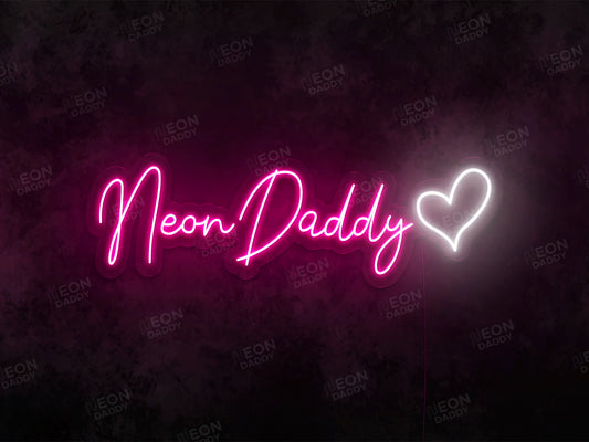 Personalised Name with Heart Neon Sign - Neon Daddy
