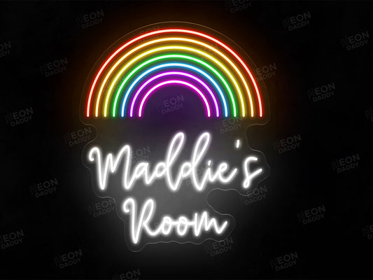 Personalised Rainbow Neon Sign - Children's Decor - Neon Daddy