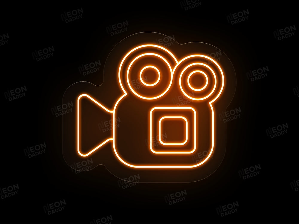 'Retro Cinema Camera' Neon Sign