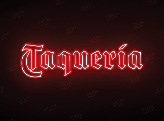 Custom LED Neon Sign - RGB - Taqueria - 150cm x 44cm