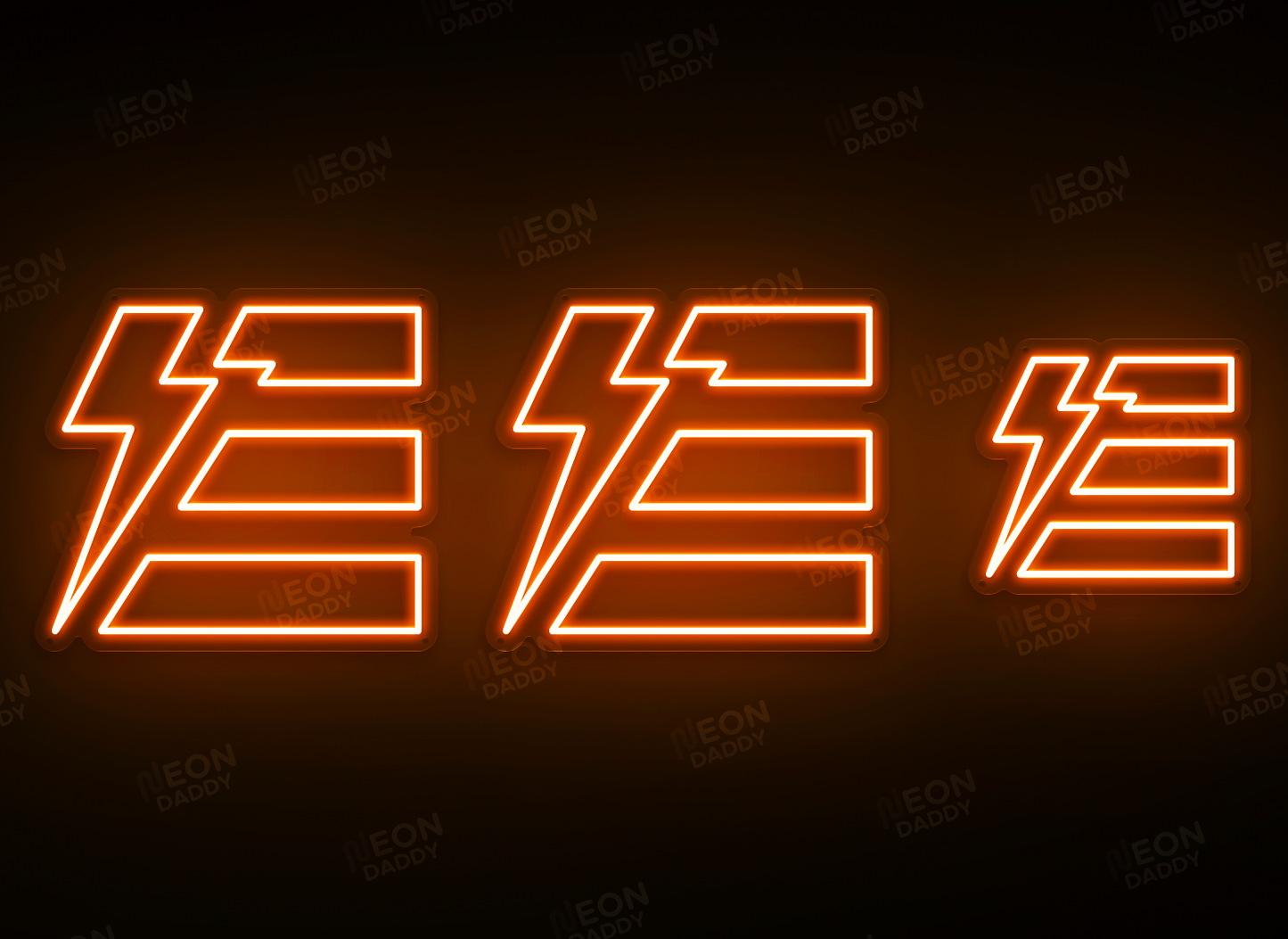 Custom LED Sign - Custom LED neon sign - 'Electria Group'(Pumpkin Orange) - 2 X W50cm x H45.1cm & 1 X  W35cm x H31.7cm