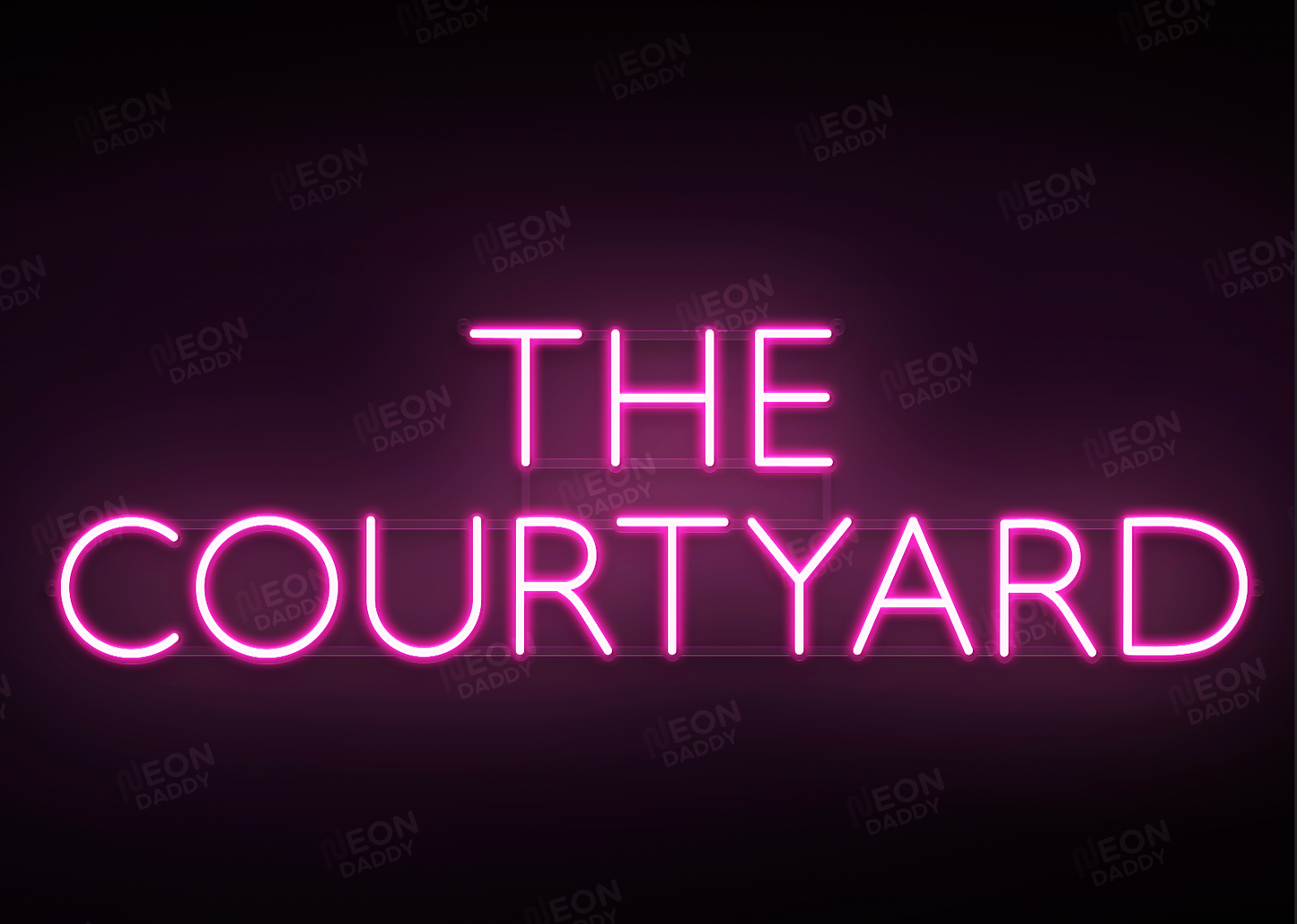 Custom LED Sign - Custom LED neon sign - 'The Courtyard'(Hot Pink) - 150cm x 42.4cm