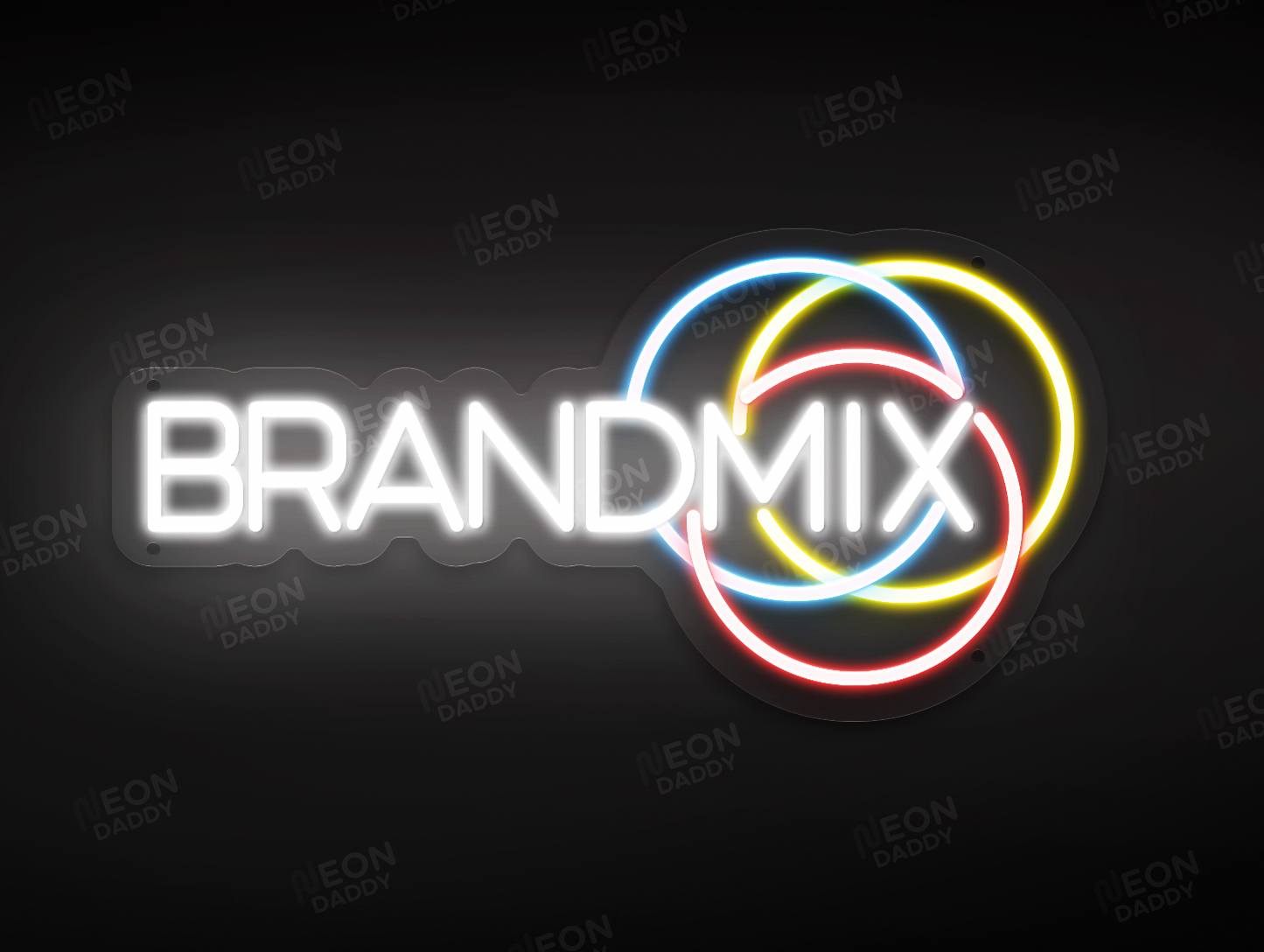 Custom LED Sign - Custom LED neon sign - 'BrandMix'(Ice Blue/Sunshine Yellow/Red/Cool White) - 60cm x 29cm - express production