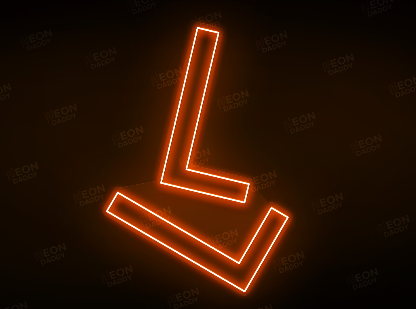 Custom LED Sign - Custom LED neon sign - 'Orange L's'(Pumpkin Orange) - 100cm x 143.5cm