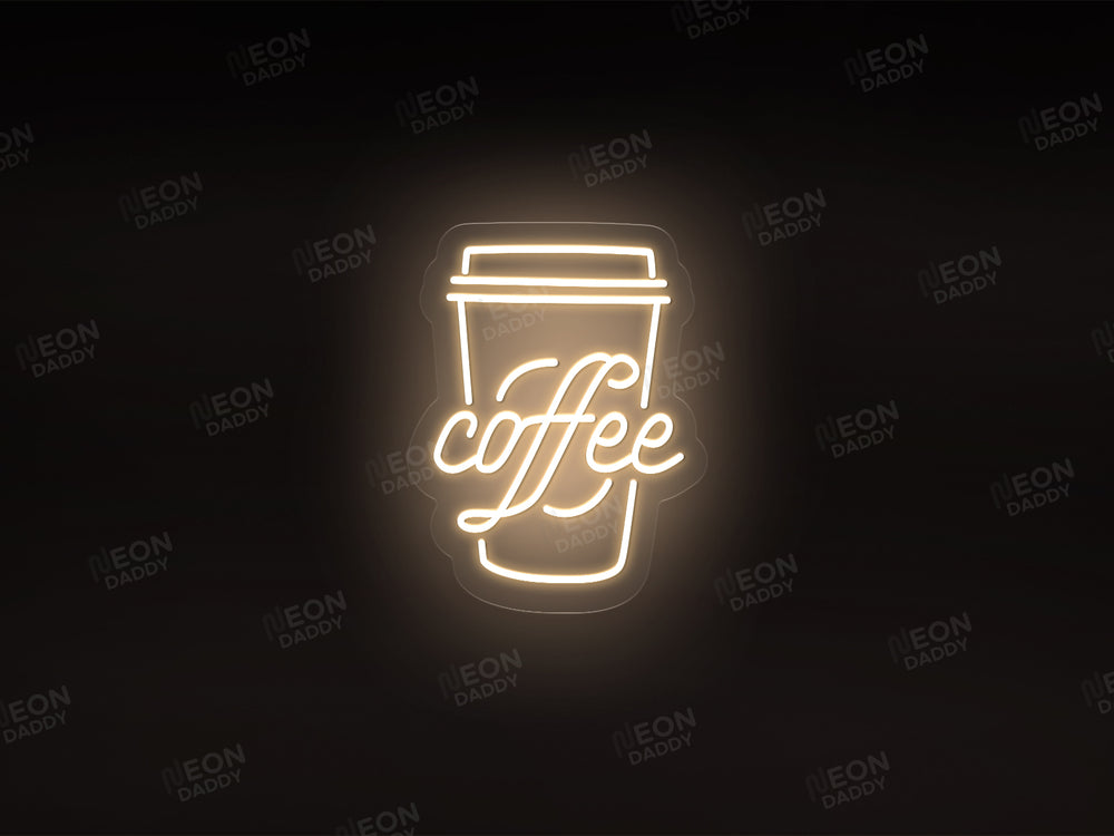 Take Away Coffee Cup Neon sign