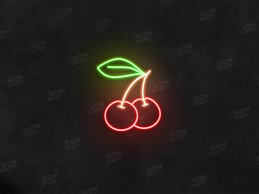 Tri-color cherry LED neon sign - Neon Daddy